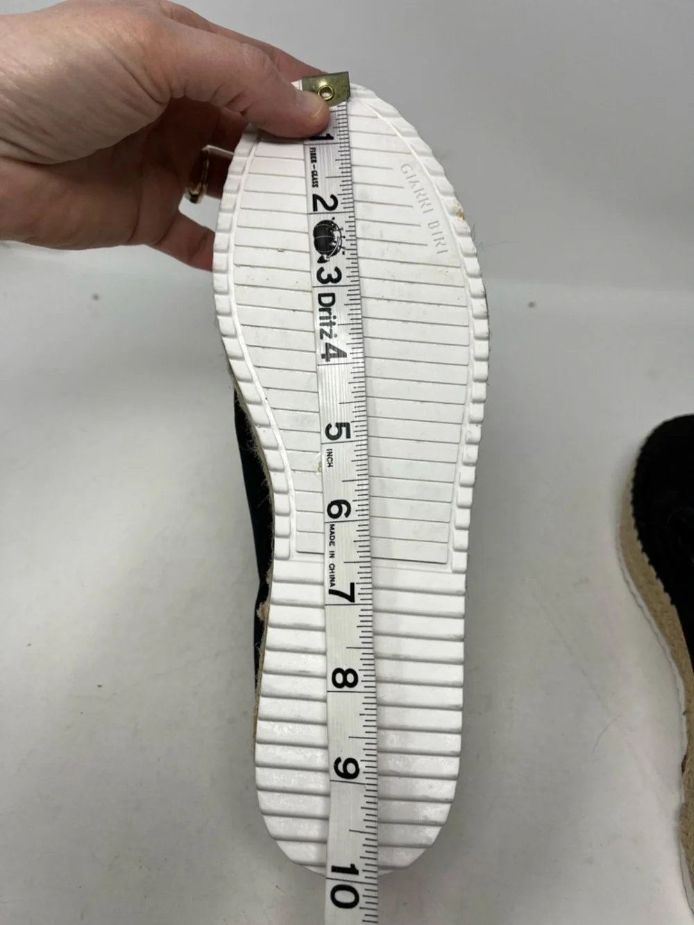 GIANNI BINI MICROSUEDE BLACK  LEATHER UPPER PLATFORM ESPADRILLES LIKE NEW SZ 8.5